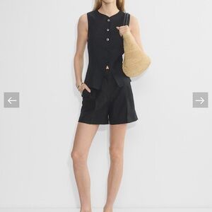 Aritzia effortless linen shorts